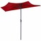 Costway 9Ft Half Round Umbrella Patio Bistro Wall Balcony Door Window Sun Shade